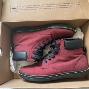 COPY - Cherry red Dr. Martens boots. Woman’s 9